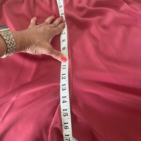 ALFRED Dunner classic pant suit vintage 80s/ 90s L Berry polyester sizeL pull on - Picture 10 of 14